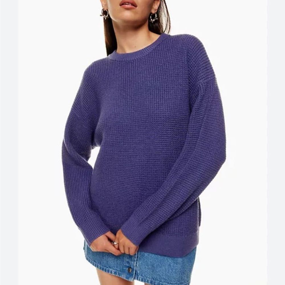Aritzia Wilfred Hillside Crewneck Sweater in Purple Violet